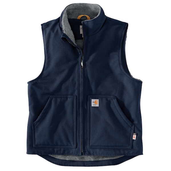 Carhartt Men's OV4981 M FR Duck Sherpa Lined Vest S REG Insulated Relaxed Dark Navy OV4981-FRM / 104981-DNYSREG - main